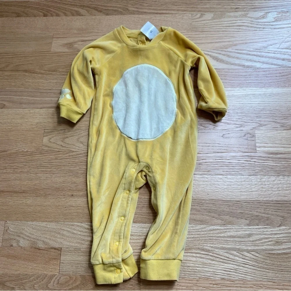 Disney Baby Simba Footless Pajamas Body Suit Lion King 12-18 mos W/ Hat Yelllow